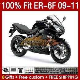 OEM Fairings Kit For KAWASAKI NINJA 650R ER 6 F 650 R black matte ER6F 09 10 11 Body 149No.34 ER-6 F ER 6F ER-6F Bodywork ER6 F 2009 2010 2011 650-R 09-11 Injection Mold Fairing