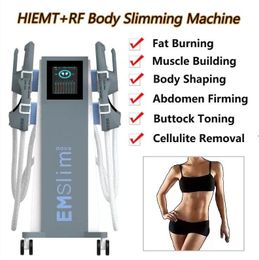Professional HI-EMT slimming EMS muscle strength butt lift Electromagnetic Muscle Stimulator Weight Loss 4 Handles Body shape with Rf and Cushion Equipment