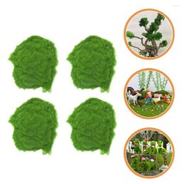 Decorative Flowers Moss Fake Powder Artificial Green Faux Decor Grass Diylawn Plants Garden Crafts Micro Landscape Potted Table Sand