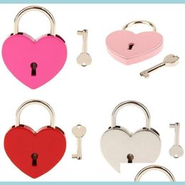 Door Locks 7 Colours Heart Shaped Concentric Lock Metal Mitcolor Key Padlock Gym Toolkit Package Door Locks Building Supp Homeindustry Dhzyx