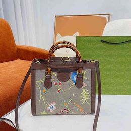 g-letter Shoulder Bags Embroidered Bamboo BagTote Bag Designer Handbag Women Shopping Crossbody Bags Ladies Wallet Fashion Flower Handbags Purses