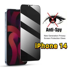 Privacy Tempered Glass Anti-Spy Screen Protector Flim Flim para iPhone 14 13 12 Mini 11 Pro Max x XS XR 7 8 6 Plus