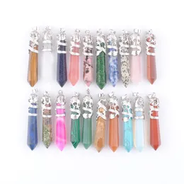 Myth Dragon Wrapped Top Pendants Natural Stone Amethysts Quartz Lapis Lazuli Opal Jewellery DIY Suspension Charms Amulet BN460