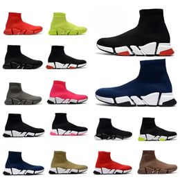 Designer Paris Sock Shoes Uomo Donna Original Casual Slip-On Nero Bianco Rosso Verde Runner Trainer Sneakers sportive Top Stivali Scarpa da passeggio