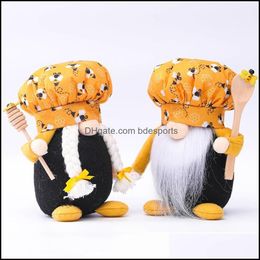 Party Favor Bee Chef Gnome Man Woman Scandinavian Honey Dwarf Doll Faceless Home Farmhouse Kitchen Decor 1259 V2 Drop Delivery 2021 G Dhrqm