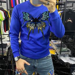 Men's Hoodies Quick Send Male Hoody Sweatshirts Heavy Craft Drilling Product Men's Top Quality Designer Long Sleeve