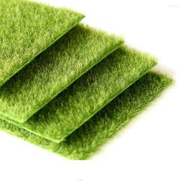 Decorative Flowers 4pcs Artificial Grass Carpet Innovative Micro Landscape Fake Lawn Turf Moss Mat For Home Aquarium Wedding Floor