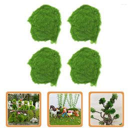 Decorative Flowers Moss Fake Artificial Powder Green Faux Grass Decor Diycrafts Lawn Micro Landscape Plants Garden Scenery Basing Material