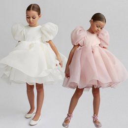 Girl Dresses Girls Dress Fashion Bubble Sleeve Tulle Patchwork Costume Party Princess Dressestoddler Kids Clothes 2-8Y Vestidos Summer