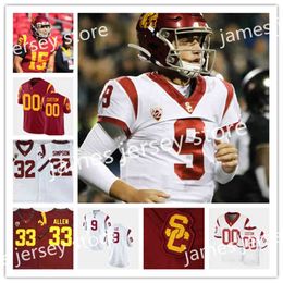 American College Football Wear College NCAA USC Trojans Football Jersey 15 Drake London 2 Jaxson Dart 6 Vavae Malepeai 24 Ben Griffiths 2 Ceyair Wright 9 Raesjon Davis