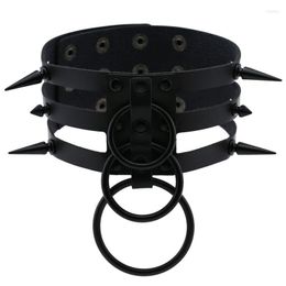 Choker Gothic Handmade Pu Leather Spiked Punk Goth Collar Accessories Metal Chocker Necklace Club Party Jewellery