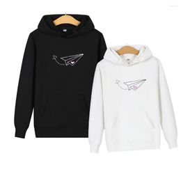 Women's Hoodies Aeroplane Print Couple Matching Cotton Casual Funny Hoodie For Women Hipster Tumblr Men Oversize Sweatshirt Fashion Tops