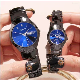 Wristwatches 2022 Luxury Couple Watch Quartz Wristwatch Fashion Business Casual Lovers Men For Women Waterproof Watches