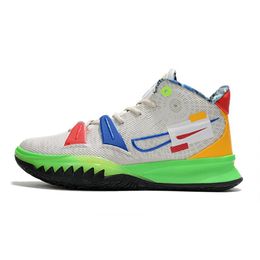 visions music UK - Mens Irving Kyrie 7 basketball shoes Womens Kyries 7s VII sneakers Visions Sport ART Film Music Multi color Halloween CNY tennis with b194v