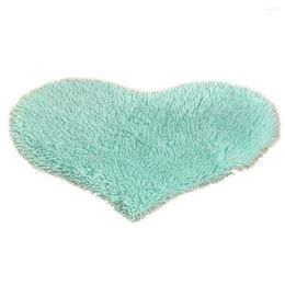 Carpets 1PC Heart Shaped Floor Mat Water Absorbent Faux Fur Doormat Fluffy Sofa Seat Cushion Bay Window Multi-Use Home Decor