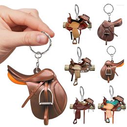 Decorative Figurines Creative Horse Riding Saddle Shape Pendant Personalized Acrylic Hanging Decoration Gift For Horses Lovers Western