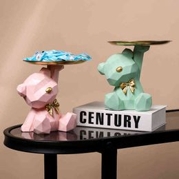 Decorative Objects Figurines Violent Bear Desktop Key Tray Ornaments The Door Porch Receives Living Room Tea Table Rack Is Light And Lovely T220902