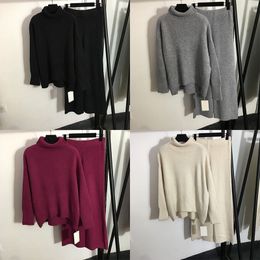 Fashion Pullover Sweaters Pants 5 Colours Knit Shirts Trousers 5 Colours Soft Touch Wool Tracksuits Set