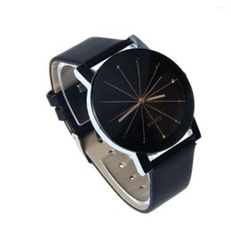 Wristwatches Fashion Watch Women Black Leather Diamond Ladies Quartz Wrist Watches Geneva Analogue Female Clock Relogio Feminino For Couple