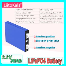 scooter batteries 12v Australia - Liitokala grade A battery 3.2v 30Ah lifepo4 5c lithium battery combinable for diy 12v electric bike and scooter wheelchair car agv golf cart