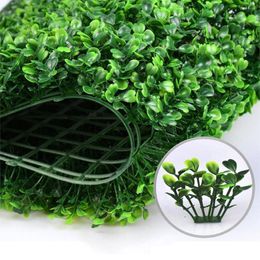 Decorative Flowers 25 X 25cm 10 Pieces Artificial Grass Background Board Trimming Hedge Plant Garden Backyard Fence Green Wall Decoration