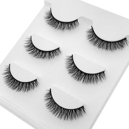 Handmade Reusable 3D Fake Eyelashes Soft & Vivid Multilayer Thick Curly False Lashes Extensions Eyes Makeup Easy to Wear 17 Models DHL