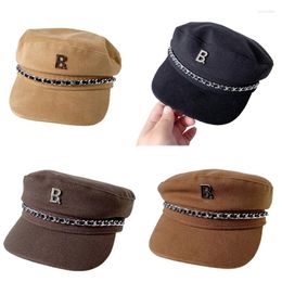 Berets Retro Style Ladies Womens Girls Beret Baker Boy Peaked Military Hat 4 Colours G5AE