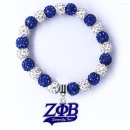 Charm Bracelets Modefarbe Shampala Perlen Zeta Phi Beta Dove Anh￤nger Armband Griechisch Brief Gesellschaft Schwesternschaft Schmuck Armreifen