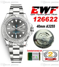 EWF YM 126622 Cal A3235 Automatic Mens Watch 40mm Gray Dial 904L Steel Case And Bracelet Super Edition Watches Free Same Serial Warranty Card 4 Styles Puretime A1