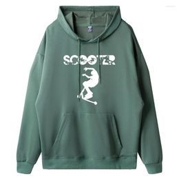 Men's Hoodies Funny Stunt Scooter S Men Cotton Harajuku Long Sleeve O Neck Streetwear Black Sweatshirts