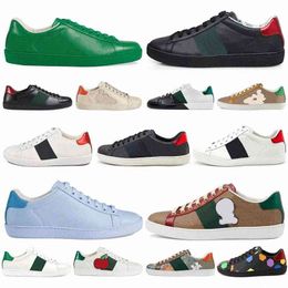 Dress Shoes 2022 Men Women Casual Shoes fashion Leather Sneakers Embroidery Stripes Shoe Walking mens Sports Trainers Sneaker Top Quality