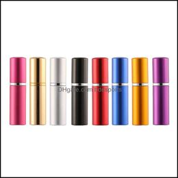 Party Favour 5Ml Per Bottle Aluminium Anodized Compact Atomizer Fragrance Glass Scent-Bottle Travel Makeup Spray 677 S2 Drop Delivery Dhw07