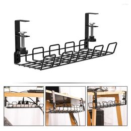 Hooks Under Table Storage Rack Cable Bottom Outlet Holder Hanging Line Finishing Home Office Desk Wire Organisers