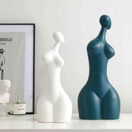 Decorative Objects Figurines Nordic abstract body art ornaments modern minimalist office study living room decor creative abstract crafts home decor gift T220902