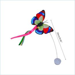 Cat Toys Cat Toys 3Pcs Funny Toy Butterfly Kitten Electric Flutter Rotating Refills Teaser Replacement Drop Delivery 202 Homeindustry Dhiaw