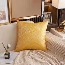 Pillow Luxury Bronzing Covers Geometric Stripe Decorative Pillowcase Living Room Sofa Throw Cover Car Office Case