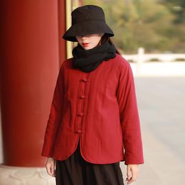 Women's Jackets For Elderly Women Chinese Style Autumn Winter Jacket Woman 2022 Kimono Middle Age Clothing DD1685 S