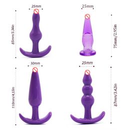 Sex toy massager 7 Pcs/Set/lot Anal Plug Vibrator Silicone Anal Woman Butt Plugs Adult Products For Couples Women Masturbator