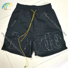 New York Limited Black Big RHUDE Shorts Men Women Best Quality Oversize Drawstring Breeches Inside Mesh RD22
