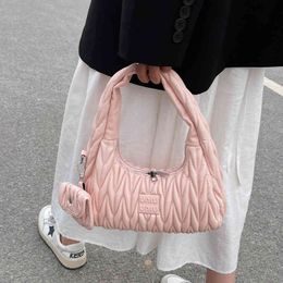 Bags design bag women's 2023 new summer texture sling single shoulder underarm hand mother Fold Purses clearance sale