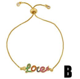 Jewelry Bracelets Strands love letter mama Bracelet Zirconia Jewelry Cubic Crystal Cz Fashion Charm saw34y