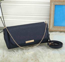 Shoulder Bags Classic Design Luxury Handbag Handbags Fashion Crossbody Women Bag Gold Chain Clutch Leather Strap Blue Colour Flowers Embossed 2023 Top Quality