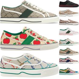 Tennis 1977 Designer Shoes For Men Women Plate-forme Black Leather Low Canvas Denim Sneaker Fashion Luxury Ebony Floral Apple Print Flat Casual Trainers