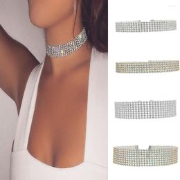 Choker 8 Styles Luxury Rhinestone Crystal Necklace Wedding Bridal Diamante Collar Necklaces For Femme Women Girl Jewellery