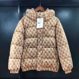 Мужская зимняя куртка Down Down Jackets Короткие женские дизайнерские шляпы Пара воротнич