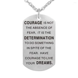 Pendant Necklaces Stainless Steel Gift Jewery Courage Necklace