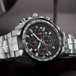Нарученные часы теги спортивные для модных кварцевых мужчин большие часы Wwoor Top Brand военный стальной водонепроницаемый хронограф Watch Женева