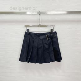 Skirts designer 22 early autumn dark Department womens group style daily versatile age reducing college low waist belt ultra short Pleated