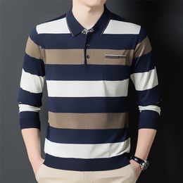 Men's Polos Ymwmhu Male Shirt Business Style Clothes Long Sleeve Autumn and Spring Casual for Man Korean SlimTops 220902