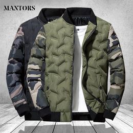 Men's Down Parkas Mens Winter Jackets and Coats Outerwear Clothing Camouflage Bomber Jacket Windbreaker Thick Warm Male Military 220902